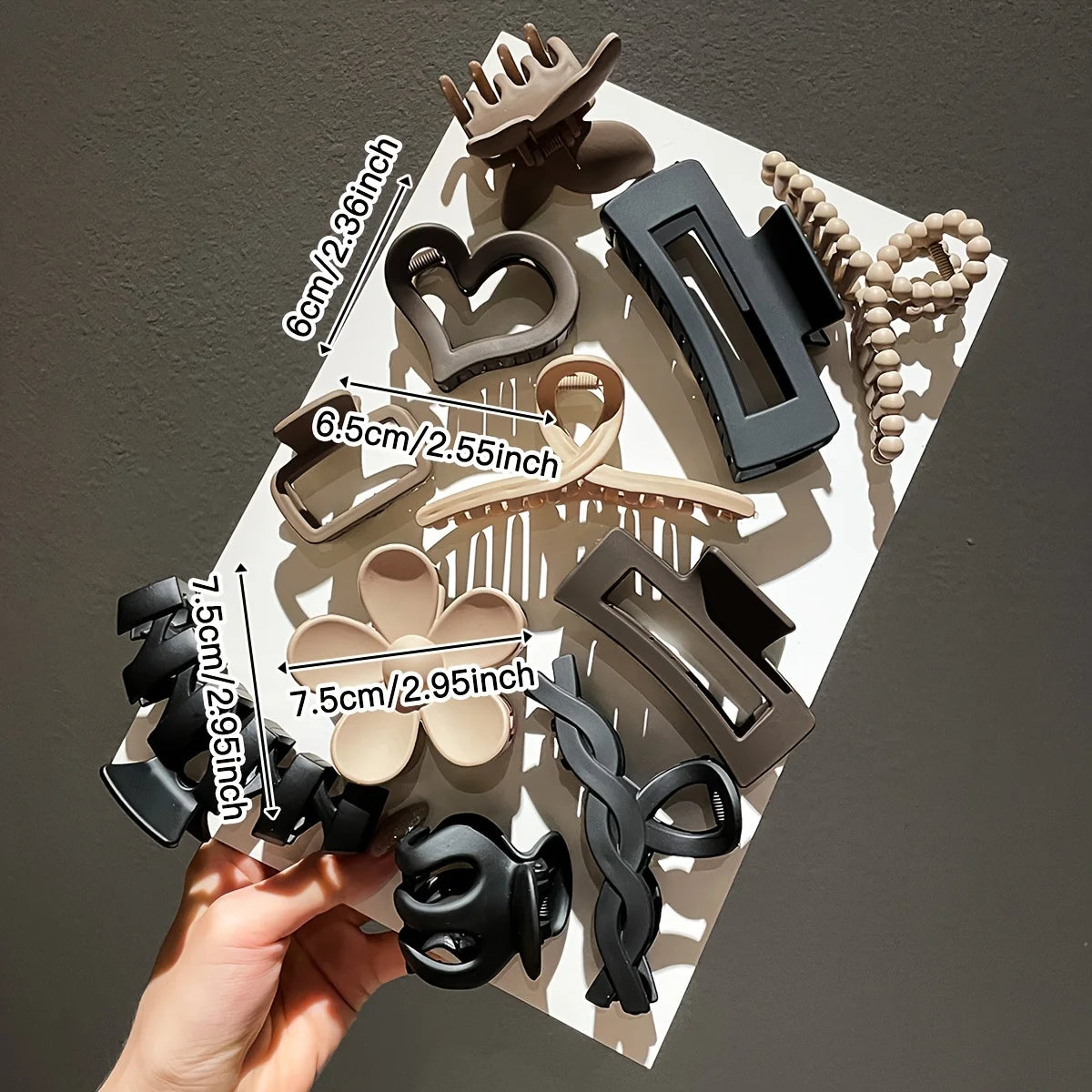 Set 11 Fermagli Opachi Premium per Capelli – Clip Eleganti per Acconciature Donna