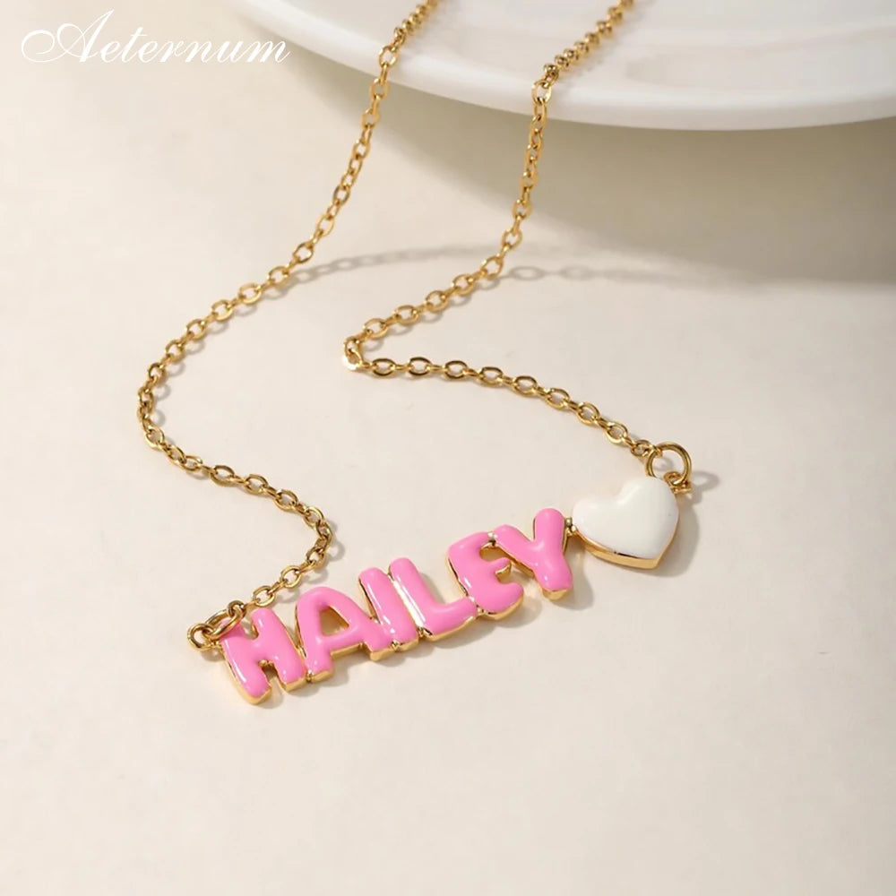 Collana Personalizzata Nome Donna – Lettera Colorata Smalto | LoveDrop 2025