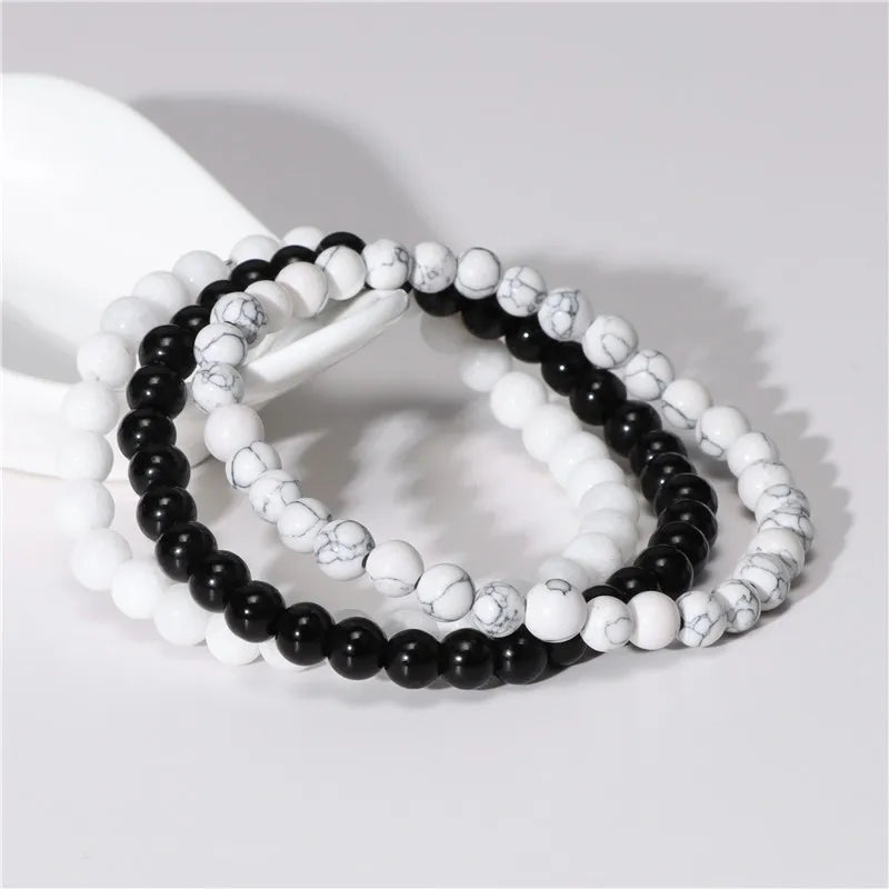 Bracciale di Coppia Distanza – Set 3 Pietre Naturali