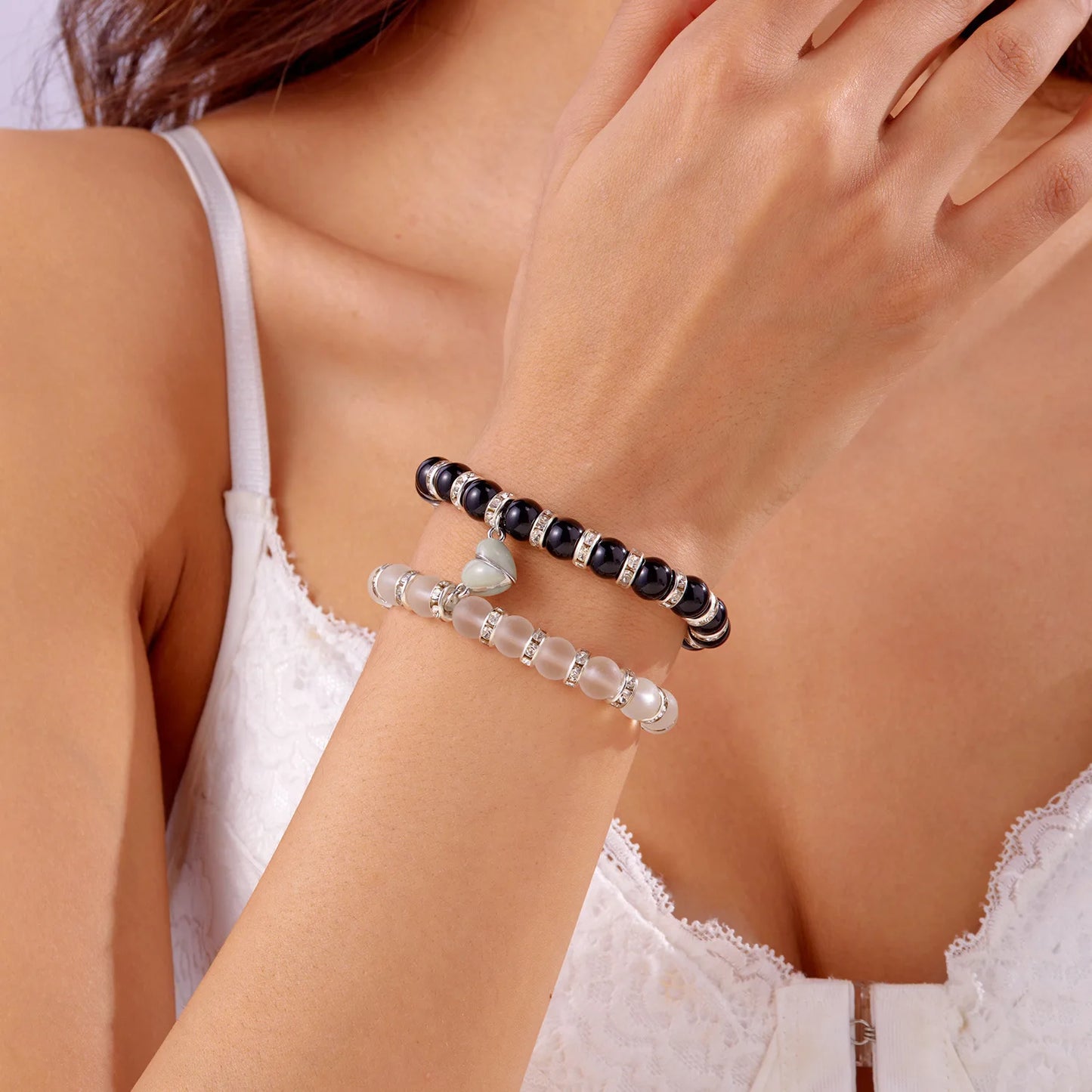 Bracciale di Coppia Magnetico Luminoso – Cuore che Brilla