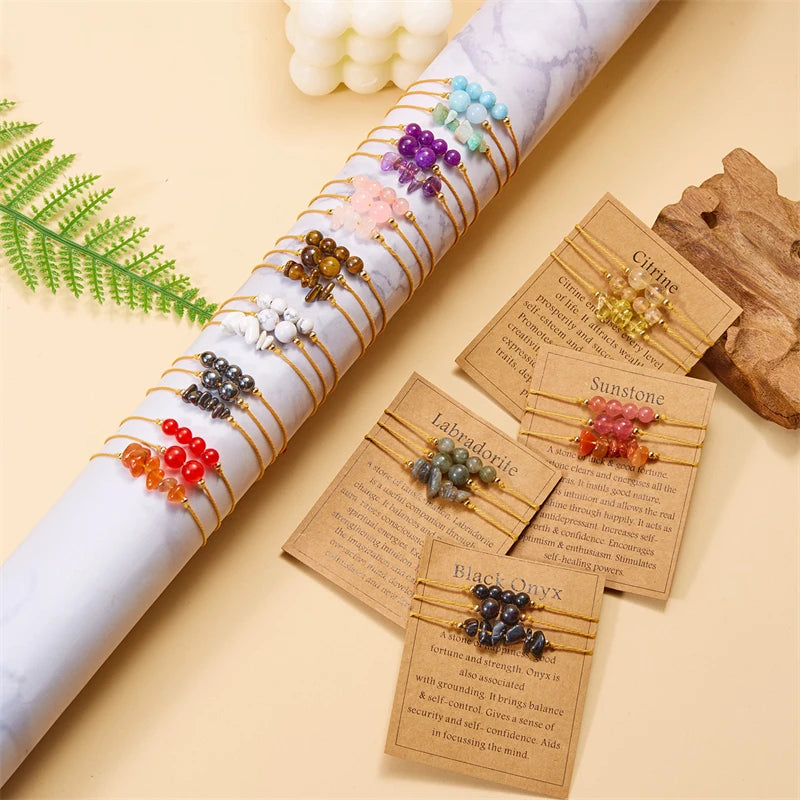 Bracciale Distanza Famiglia – Set 3 in Pietra Naturale