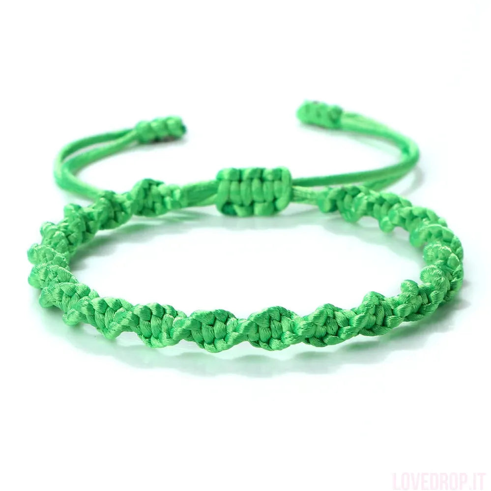 Bracciale Nodo Fortunato Multicolor – Intrecciato a Mano Regolabile