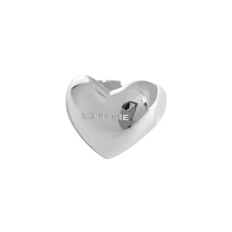 Anello di Coppia Cuore Moderno | Argento/Oro Light Luxury