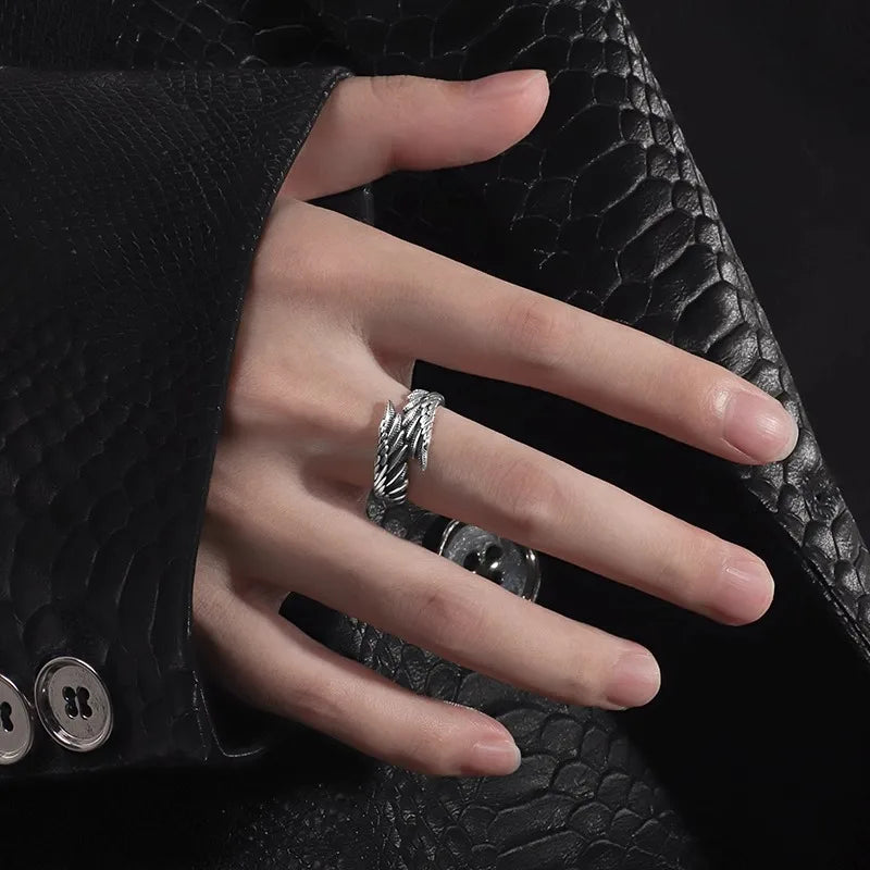 Anelli Coppia Angelo & Demone | Dual Energy Silver