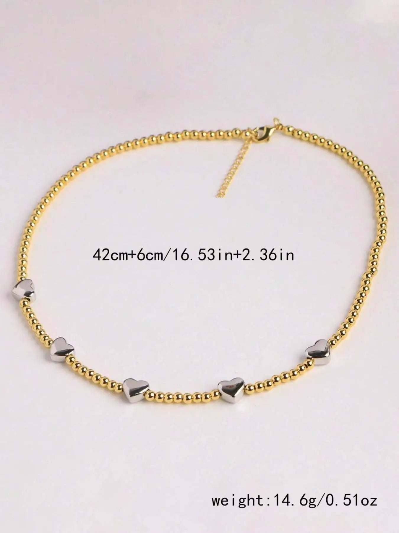 Collana Y2K Cuore • Perle & OT Clasp in Acciaio • Unisex Fashion | LoveDrop™ Italia