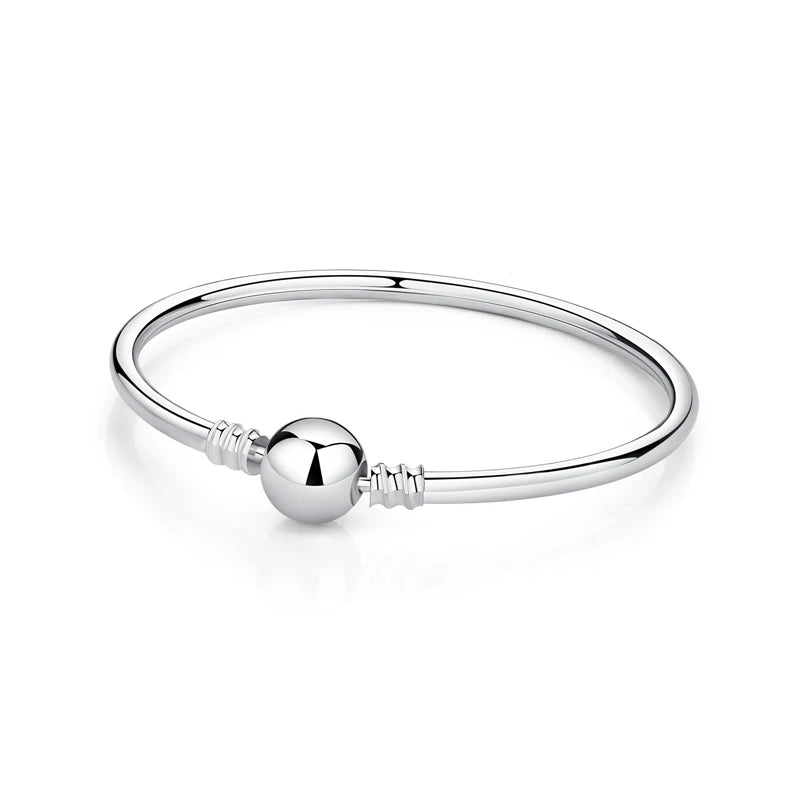 Bracciale 925 Sterling Silver – Snake Chain con Charm Cuore