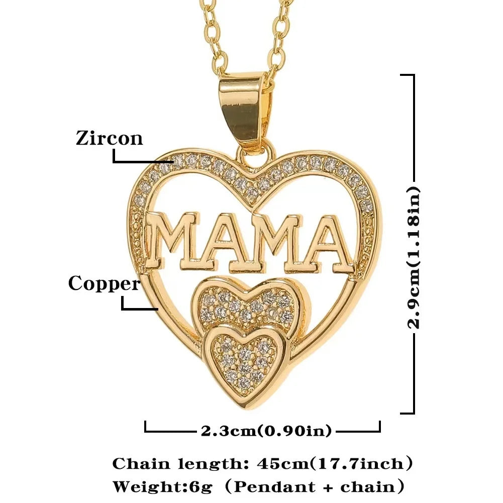 Collana Elegante “MOM” in Acciaio – Ciondolo Amore Minimal per Regalo Festa della Mamma