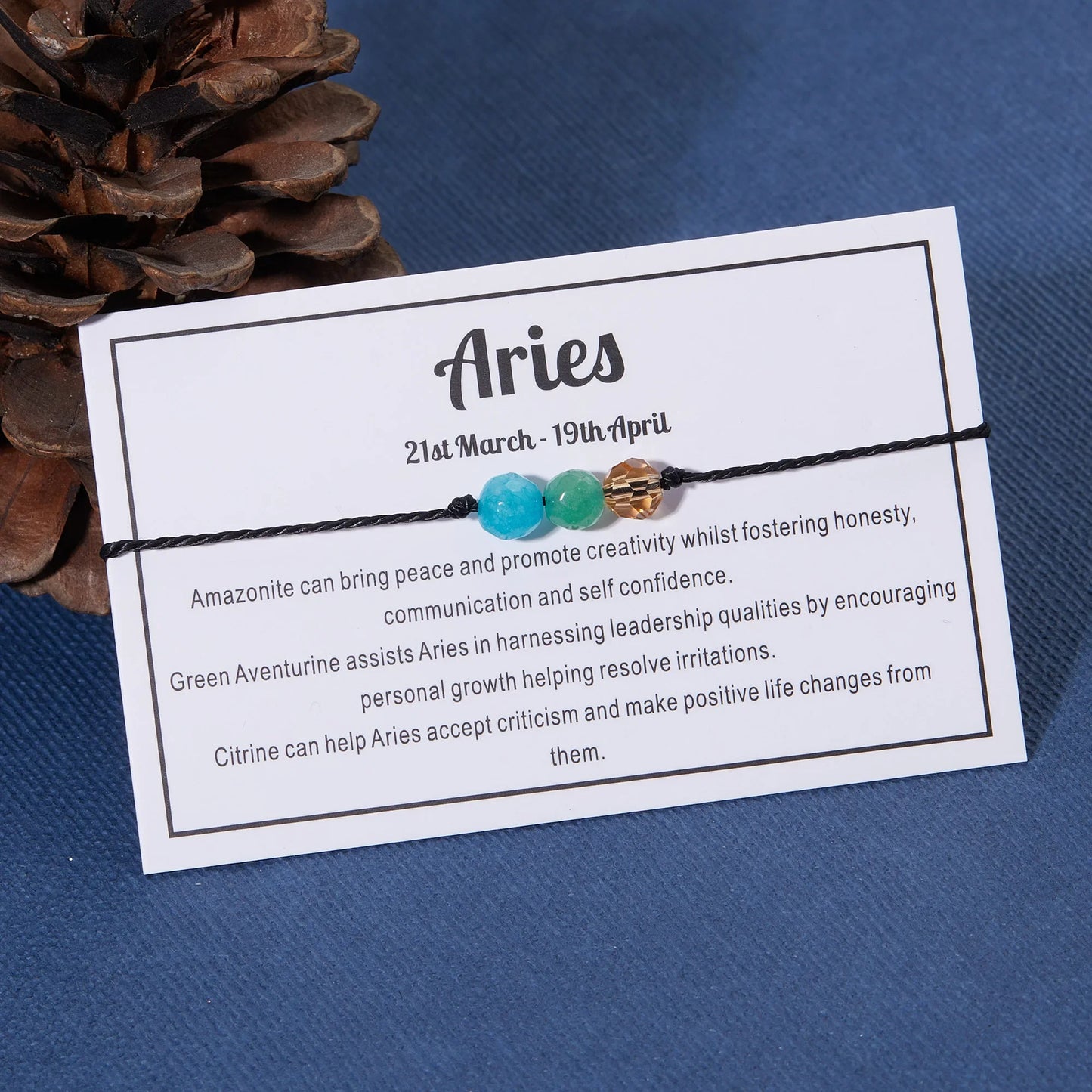 Bracciale Zodiaco in Pietra Naturale – 12 Costellazioni