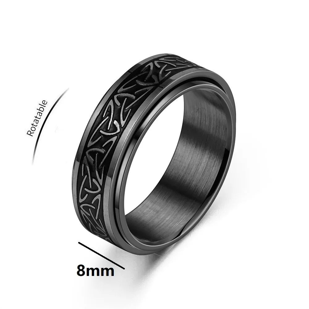 Anello Celtico Viking | Nodo Rune Rotante Antistress