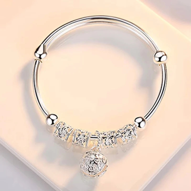 Bracciale in Argento 925 con Campanelli Cavi – Elegante, Regolabile, Perfetto per Regali Speciali