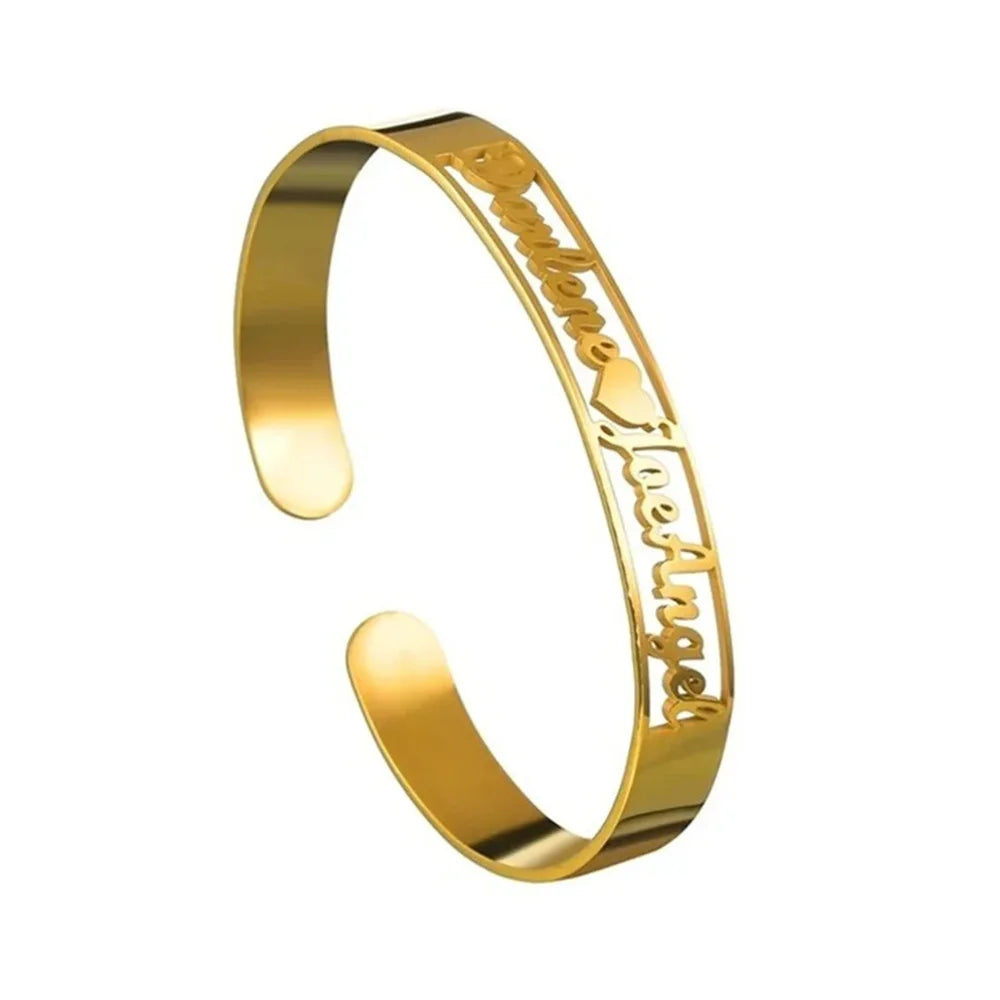 Bracciale Personalizzato con Nome – Acciaio Inossidabile Oro