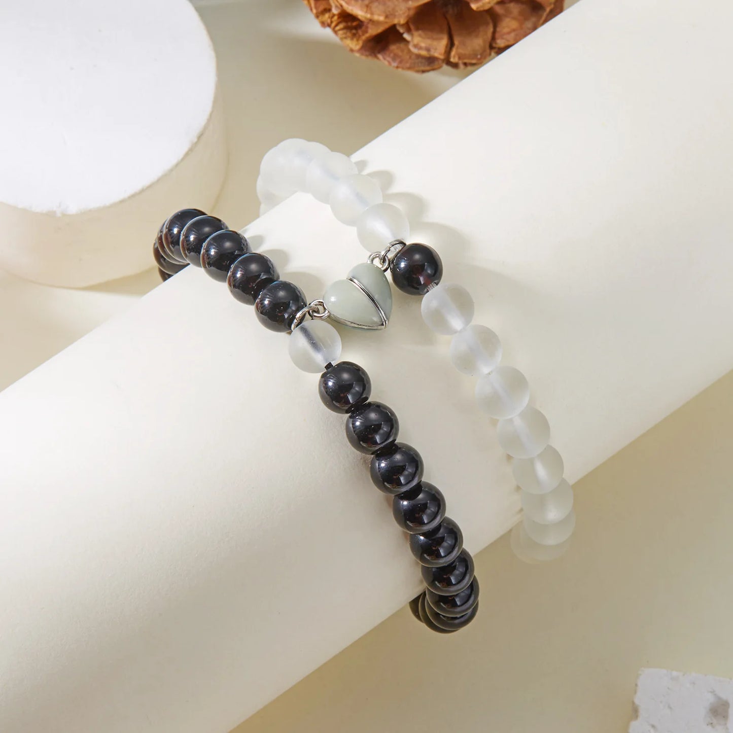 Bracciale di Coppia Magnetico Luminoso – Cuore che Brilla