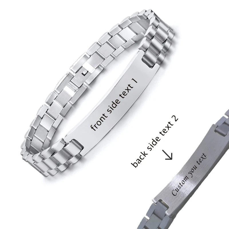 Bracciale Personalizzato Foto & Testo – Acciaio Inossidabile