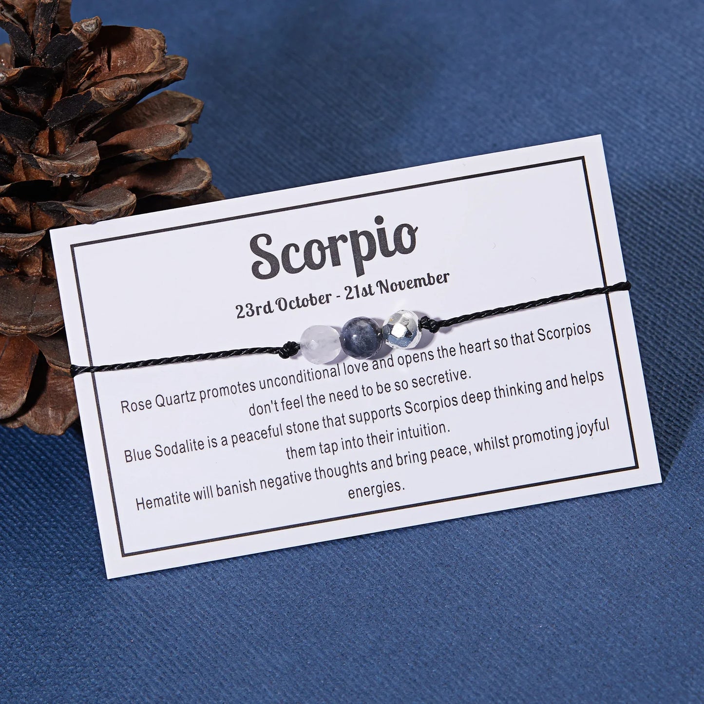 Bracciale Zodiaco in Pietra Naturale – 12 Costellazioni