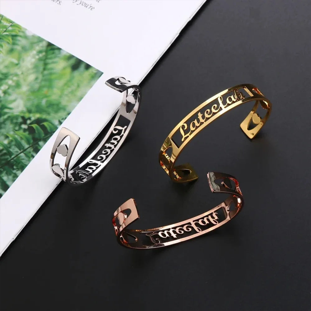 Bracciale Personalizzato con Nome – Acciaio Inossidabile Oro