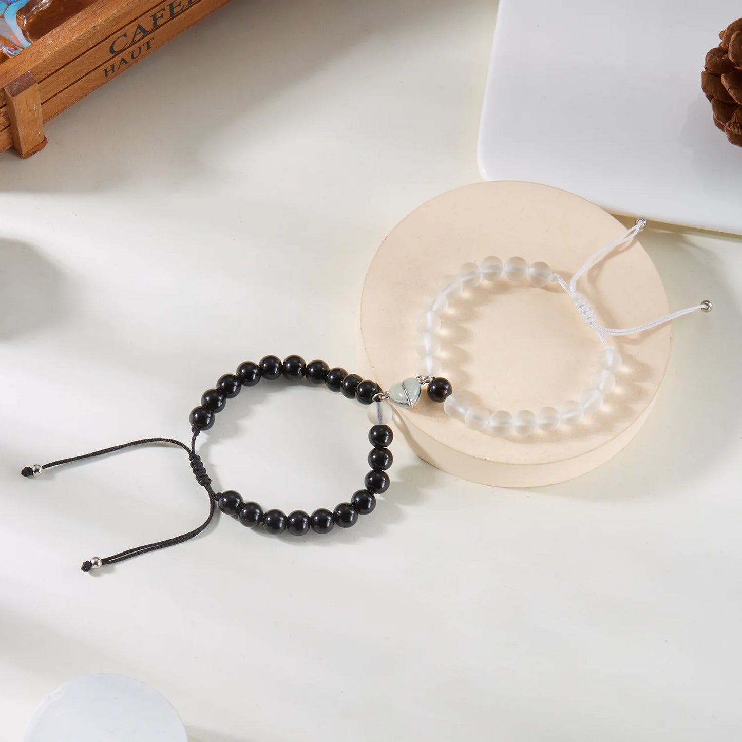 Bracciale di Coppia Magnetico Luminoso – Cuore che Brilla