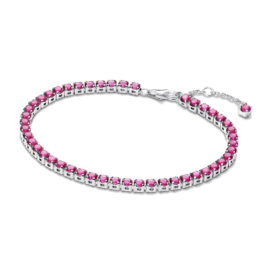 Bracciale Argento 925 con Zirconi Colorati – Heart Disc Regolabile