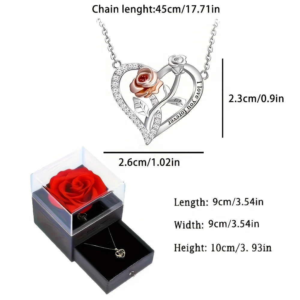 Collana “I Love You Forever” • Rose Gift Box • Romantica | LoveDrop™ Italia