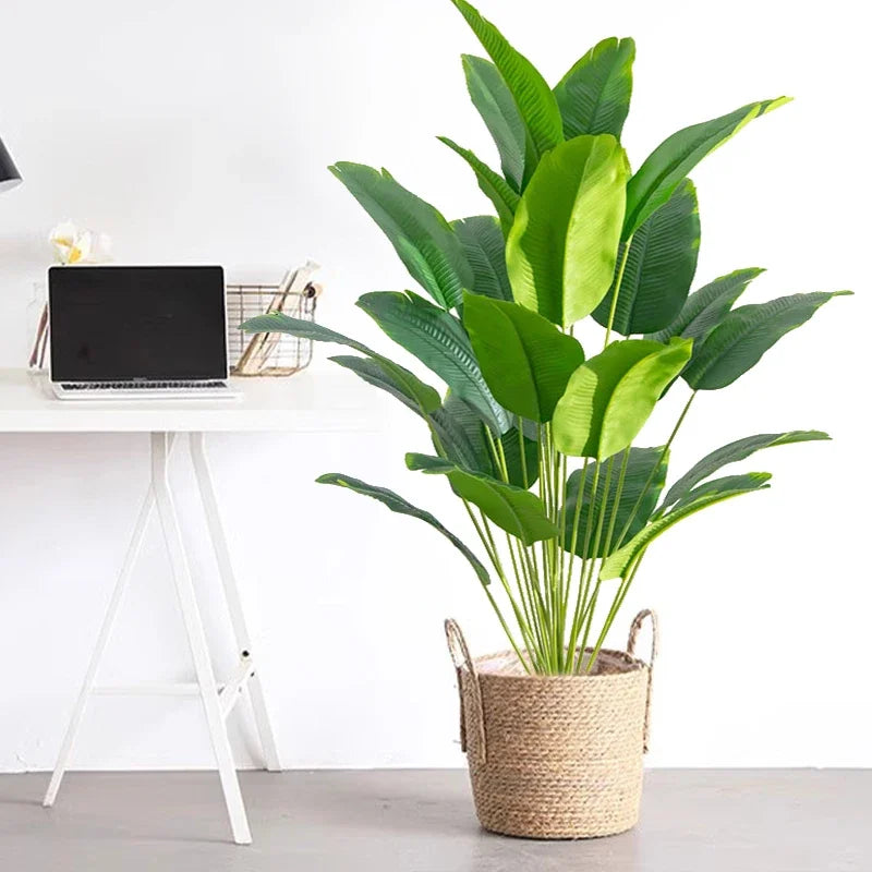 Pianta Artificiale Palma Tropicale Monstera – Decorazione Realistica per Casa e Ufficio