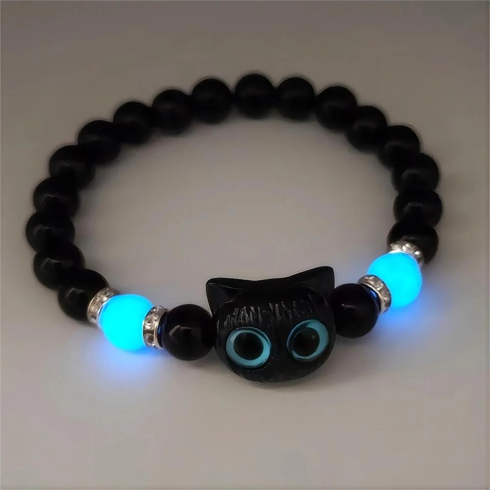 Bracciale di Coppia Luminosa – Gatto Nero & Bianco | Amore & Amicizia 2025