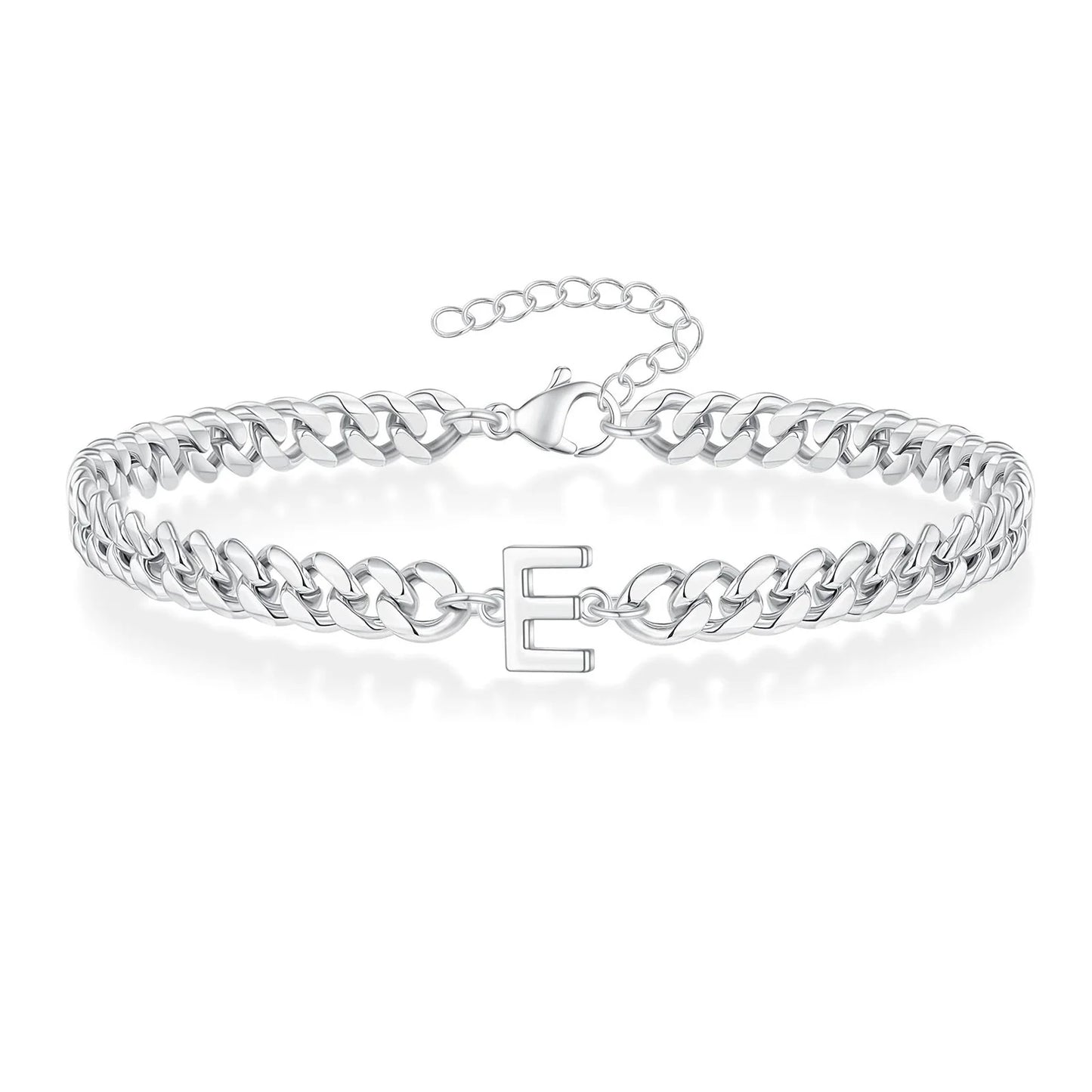 Bracciale Cuban Chain con Iniziale – Acciaio Inossidabile A-Z