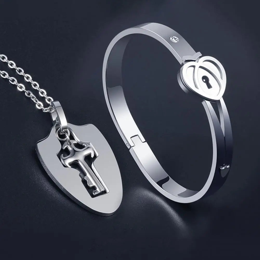 Set Coppia Concentric Lock – Bracciale & Choker in Titanio