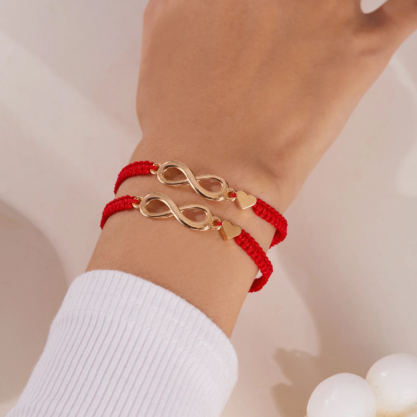 Bracciale Rosso Portafortuna – Simbolo Infinito Amore Handmade