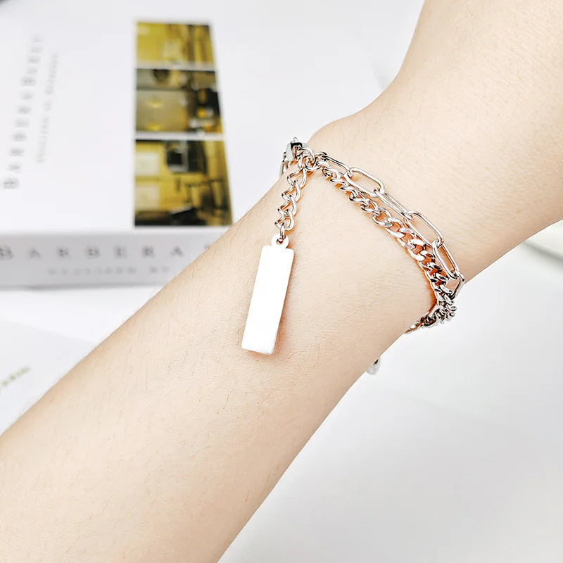 Bracciale di Coppia Magnetico – Punk Silver Edition