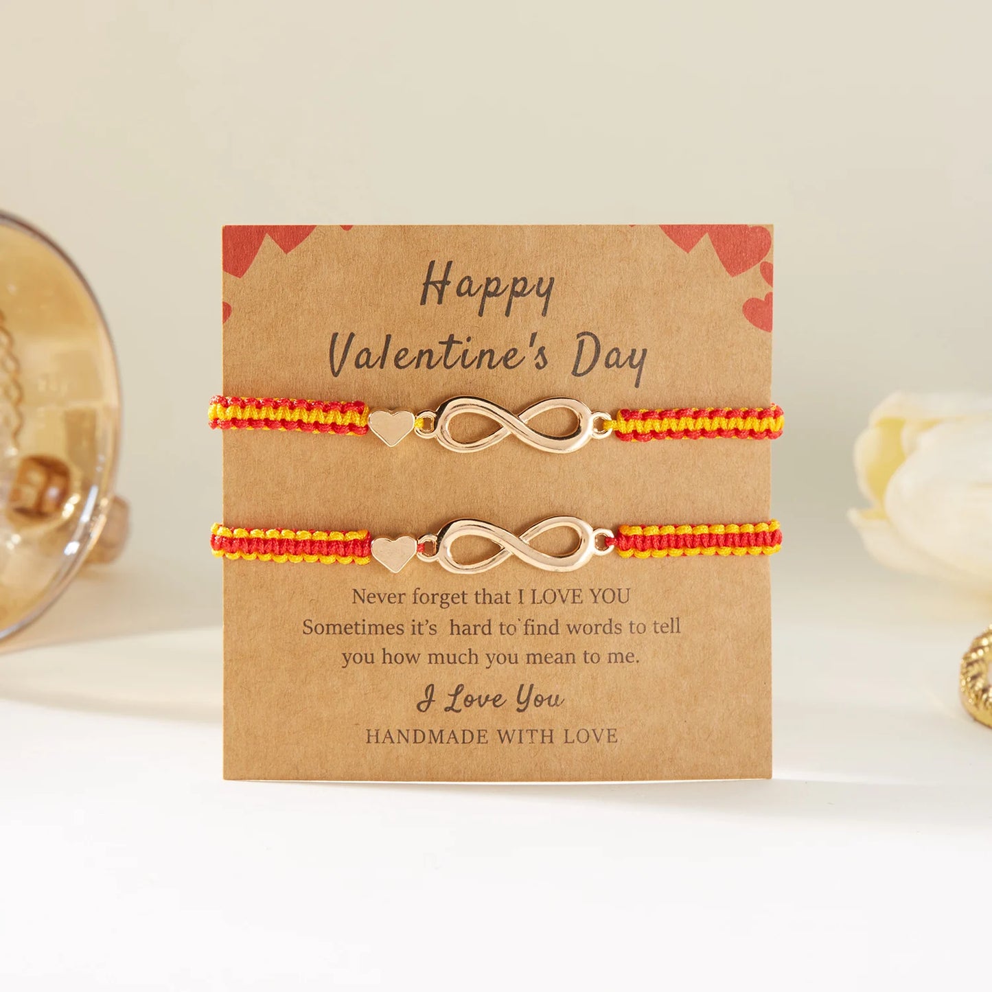 Bracciale Rosso Portafortuna – Simbolo Infinito Amore Handmade