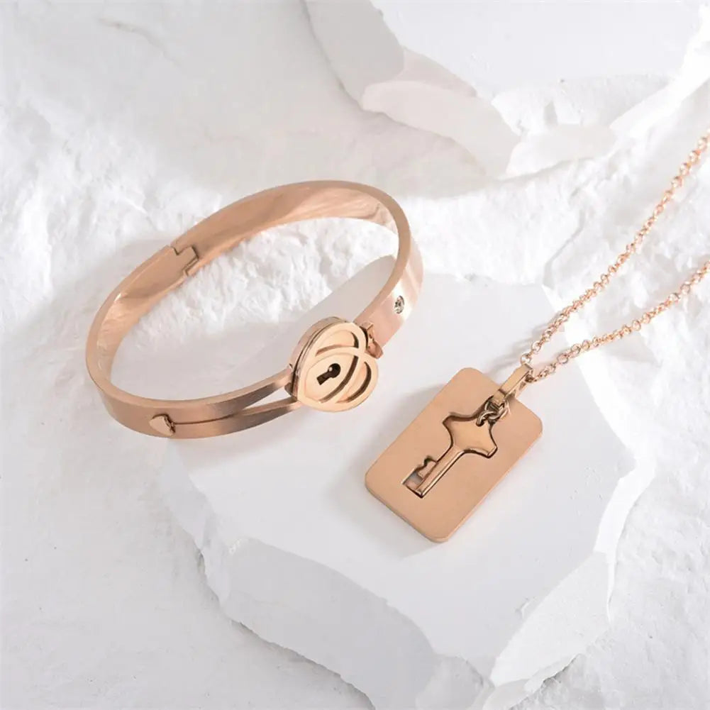 Set Coppia Concentric Lock – Bracciale & Choker in Titanio