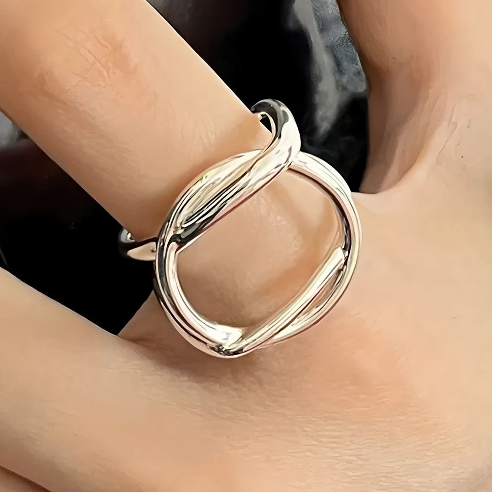 Anello in Argento 925 “Flower Lace” | Elegante, Regolabile, Idea Regalo Romantica