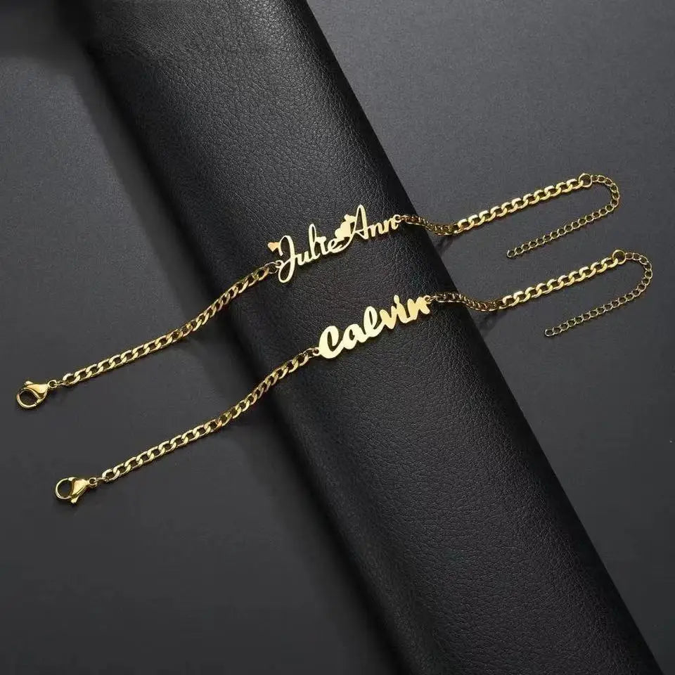 Bracciale Personalizzato – Cuban Chain con Nome in Acciaio
