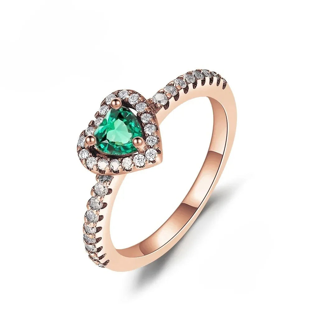 Anello di Coppia 925 Silver | Fiocco Rosa & Cuore Cristallo 2025