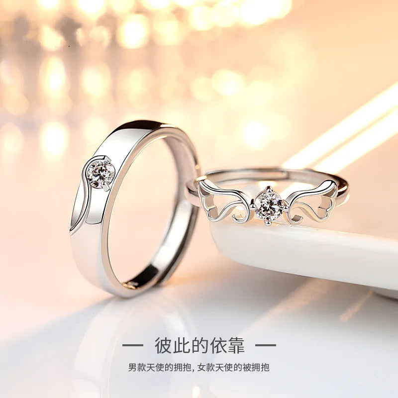 Anello Coppia Argento 925 | Zircone AAA & Eleganza Wedding