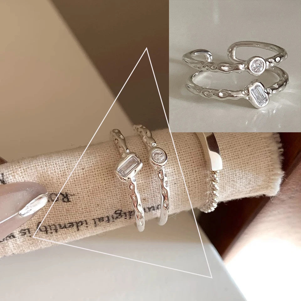 Anello in Argento 925 “Flower Lace” | Elegante, Regolabile, Idea Regalo Romantica