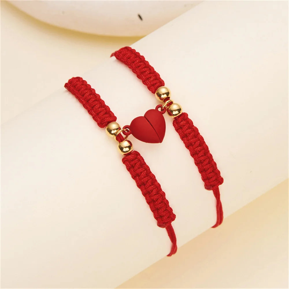 Bracciale di Coppia Magnetico – Cuore Intrecciato