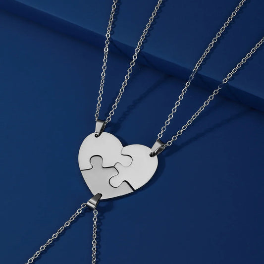 Set Collane Puzzle Cuori • Best Friend & Family • Acciaio Inox | LoveDrop™ Italia - LoveDrop