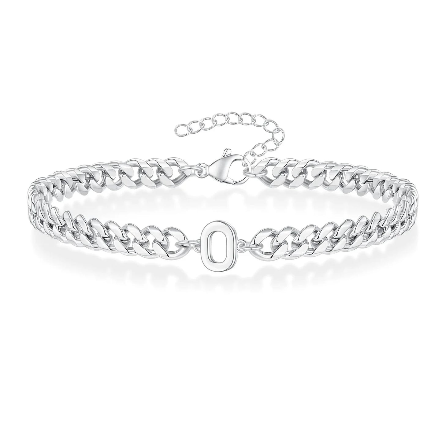 Bracciale Cuban Chain con Iniziale – Acciaio Inossidabile A-Z