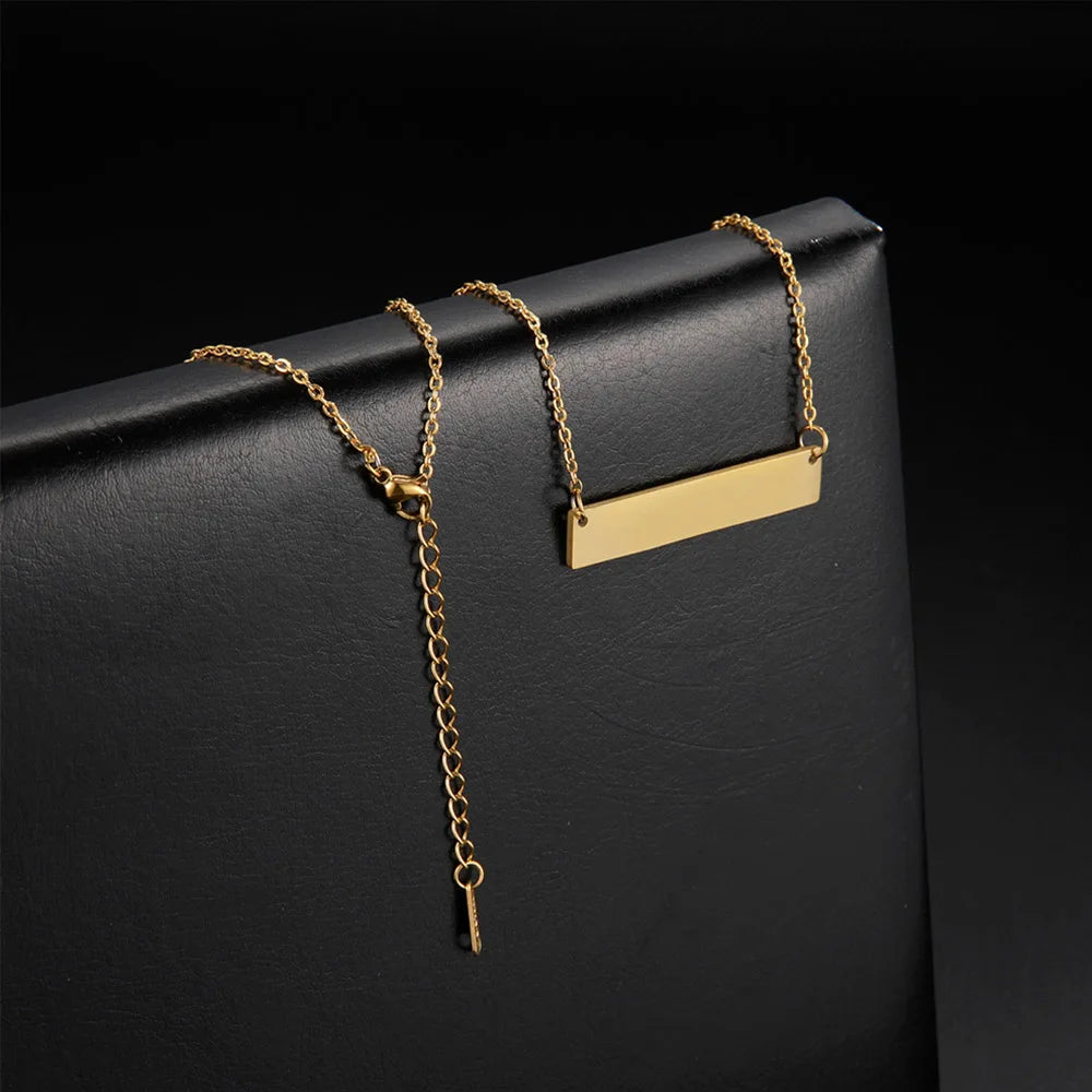 Collana Minimalista Personalizzata • Nome / Coordinate / Data • Acciaio Inossidabile | LoveDrop™ Italia