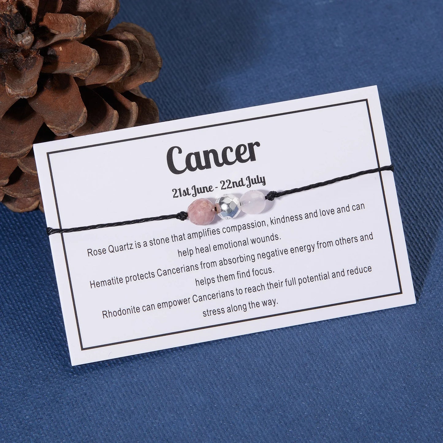 Bracciale Zodiaco in Pietra Naturale – 12 Costellazioni