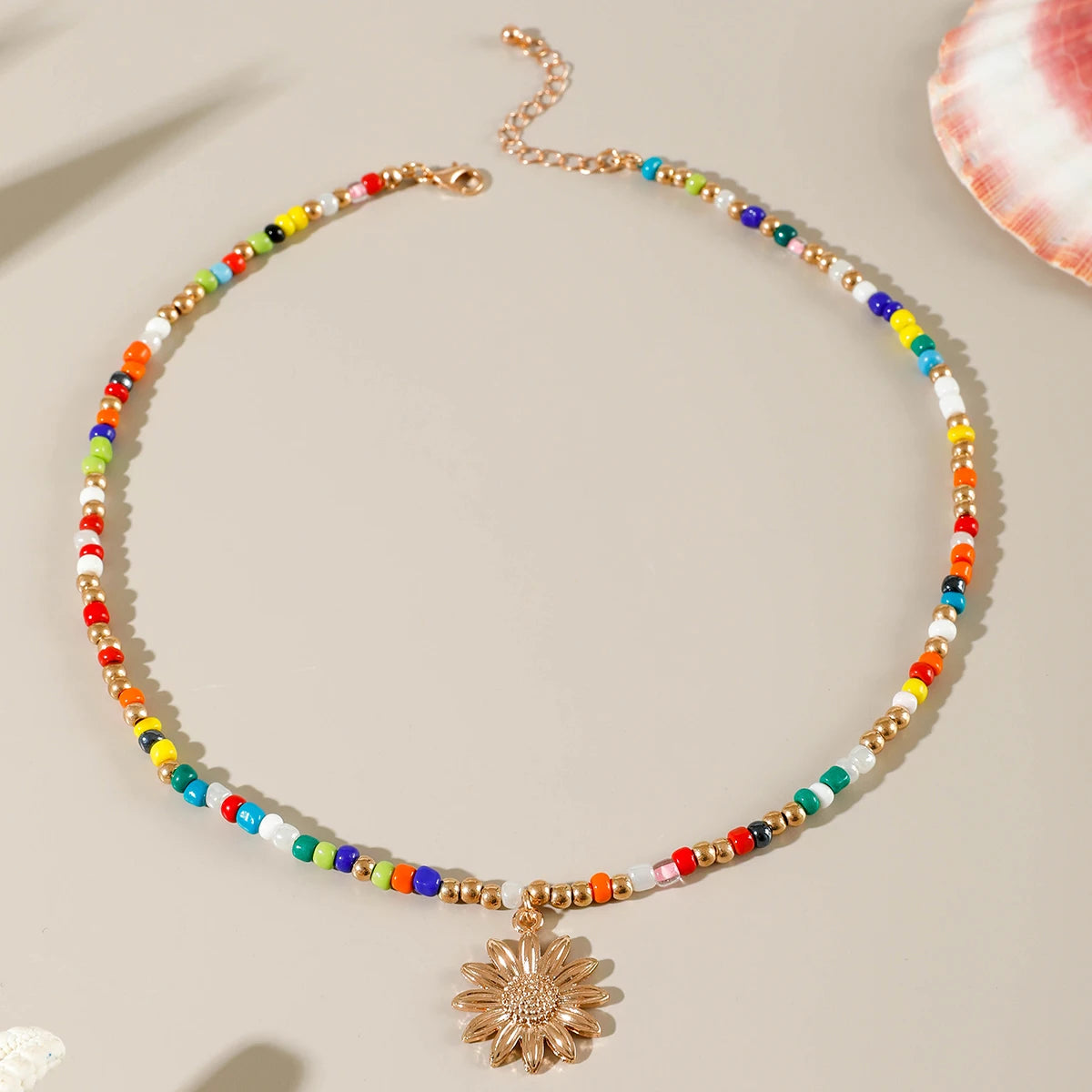 Collana Bohemia con Stella Marina & Conchiglia • Perla Colorata • Stile Estivo Fashion | LoveDrop™ Italia