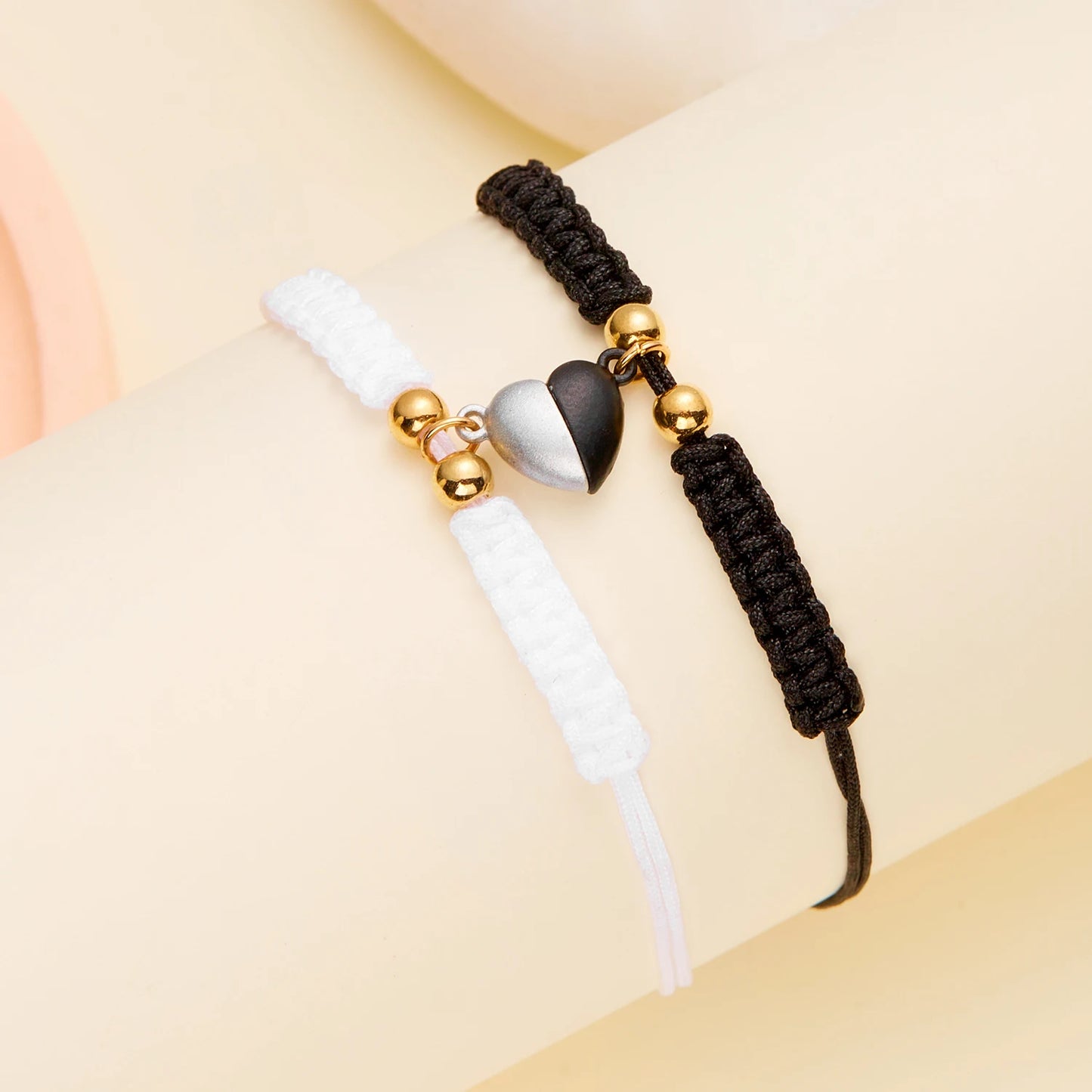 Bracciali Portafortuna Rossi – Cuore Magnetico Intrecciato Coppia