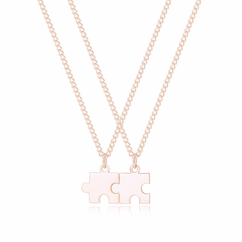 Set Coppia Building Block • Collane Puzzle Carved • Unisex | LoveDrop™ Italia