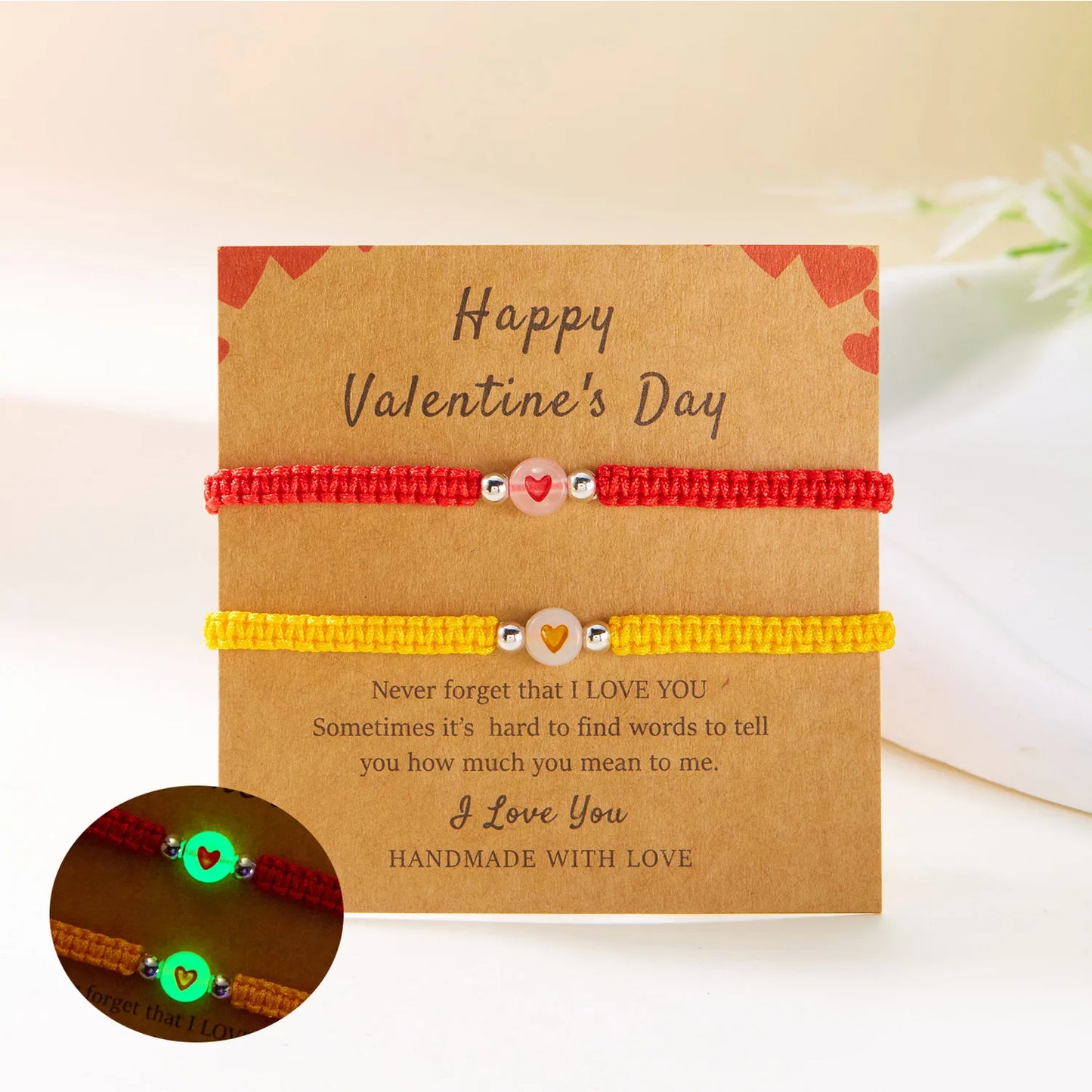 Bracciali Portafortuna Rossi – Cuore Magnetico Intrecciato Coppia