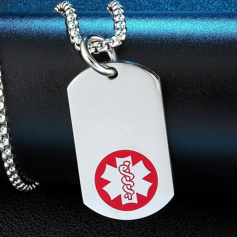 Collana Medical Alert ID • QR Code ICE Personalizzato • Acciaio | LoveDrop™ Italia
