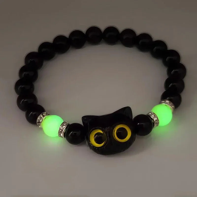 Bracciale di Coppia Luminosa – Gatto Nero & Bianco | Amore & Amicizia 2025
