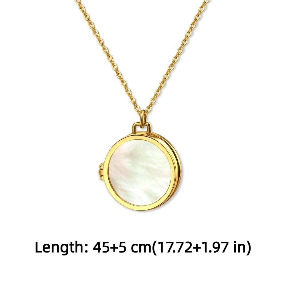 Collana Album Magnetico con Foto • Conchiglia Artistica • Acciaio Inossidabile • Ricordo & Memoria | LoveDrop™ Italia