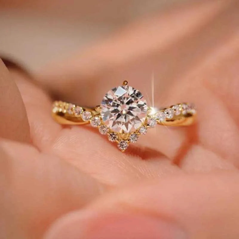 Anello di Coppia Zircone Luxury | Regolabile Elegante 2025