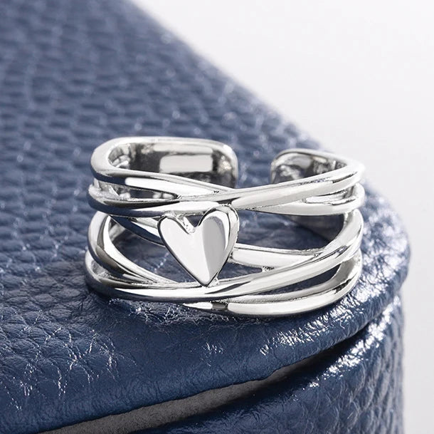 Anello in Argento 925 “Flower Lace” | Elegante, Regolabile, Idea Regalo Romantica