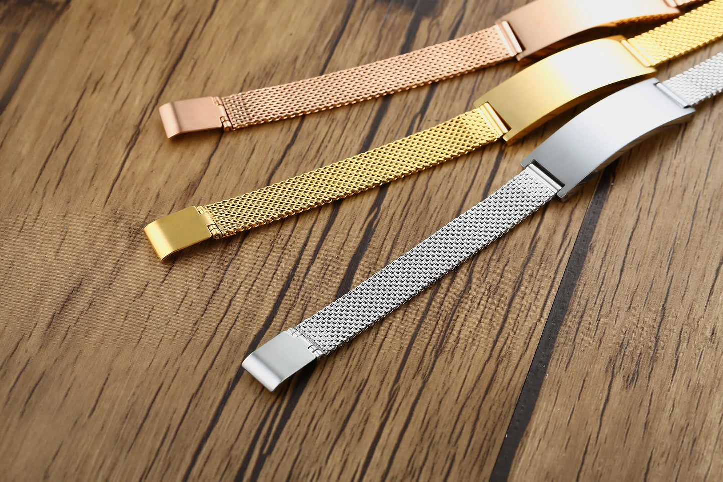 Bracciale Personalizzato – Mesh in Acciaio Regolabile